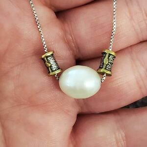 Silpada Sterling Silver Necklace with White Pearl  N3399